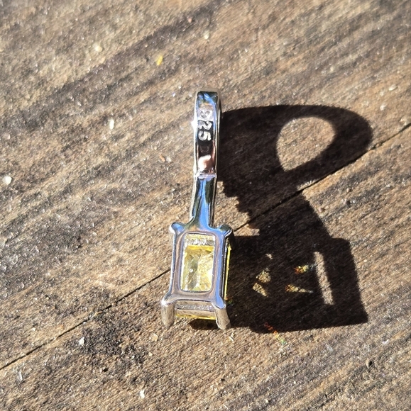 Citrine 4k & Amethyst sterling pendant - Picture 6 of 6